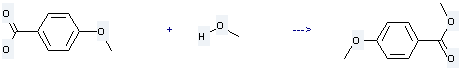 Anisic acid is uesed to produce 4-methoxy-benzoic acid methyl ester by esterification reaction with methanol.